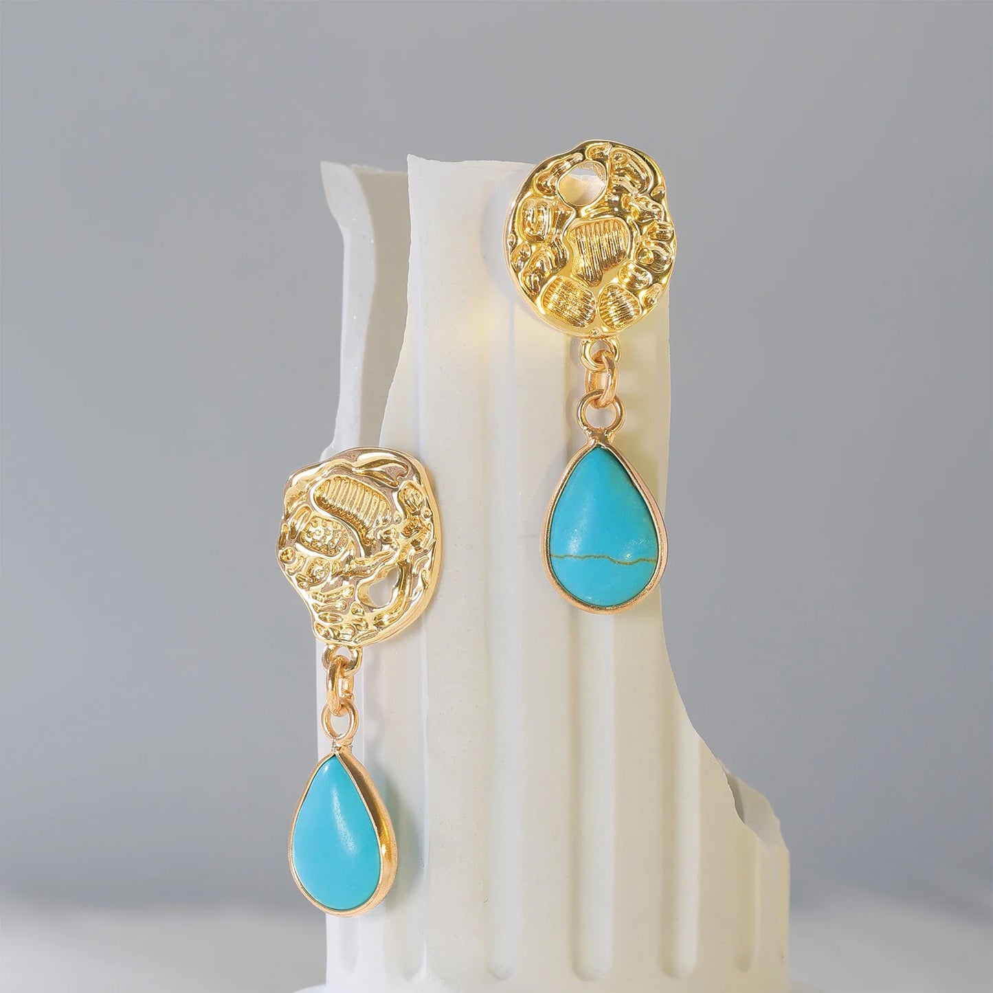 925 Silver, Teardrop Turquoise Earrings, Women's Earrings with Teardrop Turquoise, For Girls, Fashion, Luxury, Daily Wear, Datin
