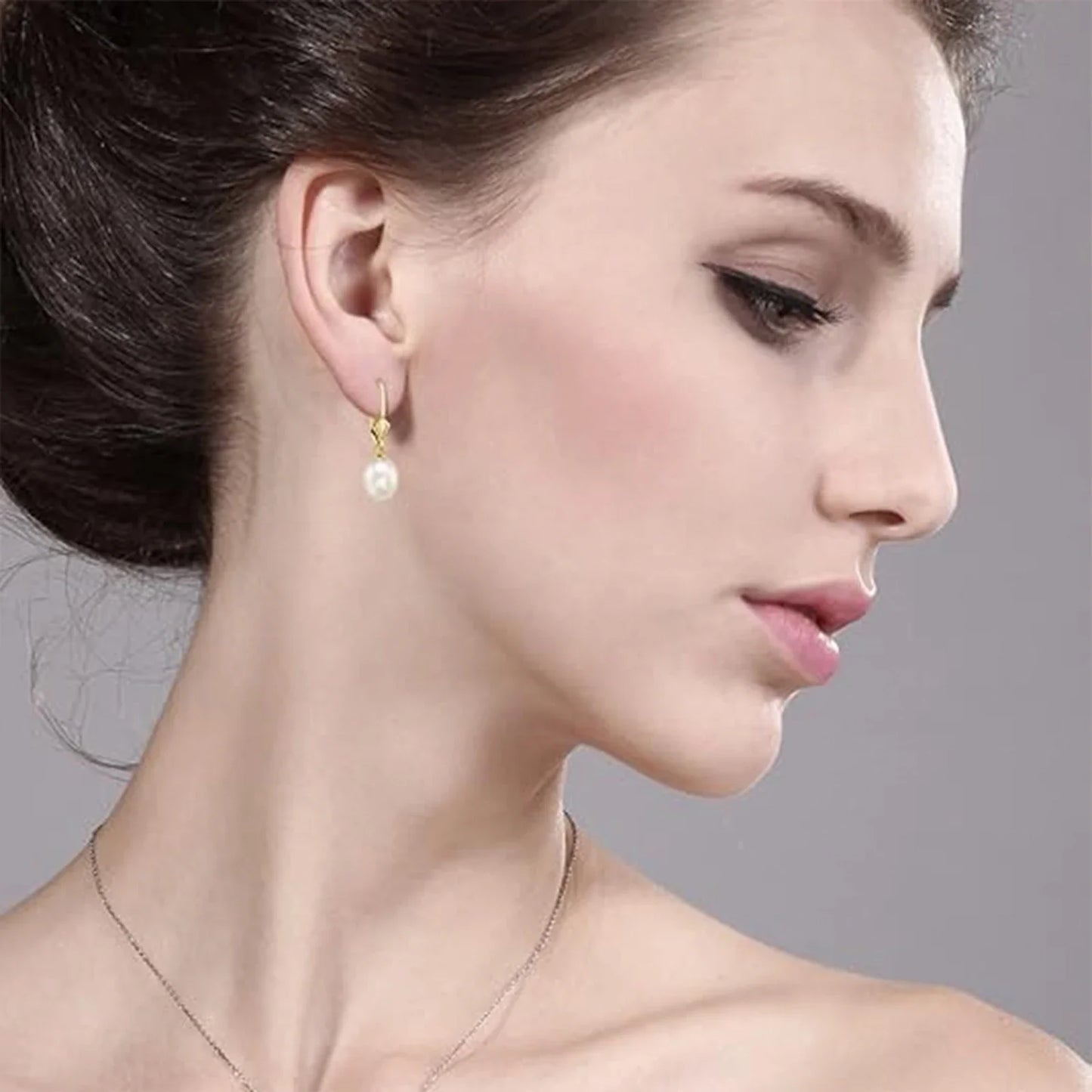 925 Silver, Freshwater Pearl Earrings, Women's Earrings for Girls, Fashion, Luxury, Daily Wear, Dating, Celebration, Gift for Mo