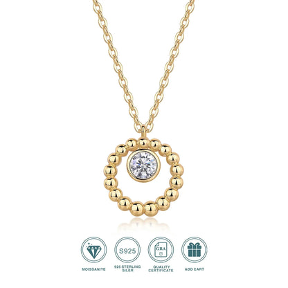 Material 100% 925 Sterling Silver Necklace  Main Stone Weight/Quantity  1 Moissanite Diamond  Gemstone Size  White Moissanite Di