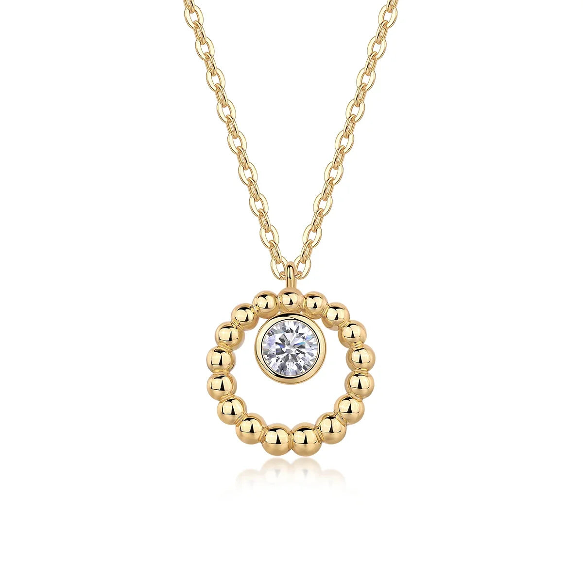 Material 100% 925 Sterling Silver Necklace  Main Stone Weight/Quantity  1 Moissanite Diamond  Gemstone Size  White Moissanite Di